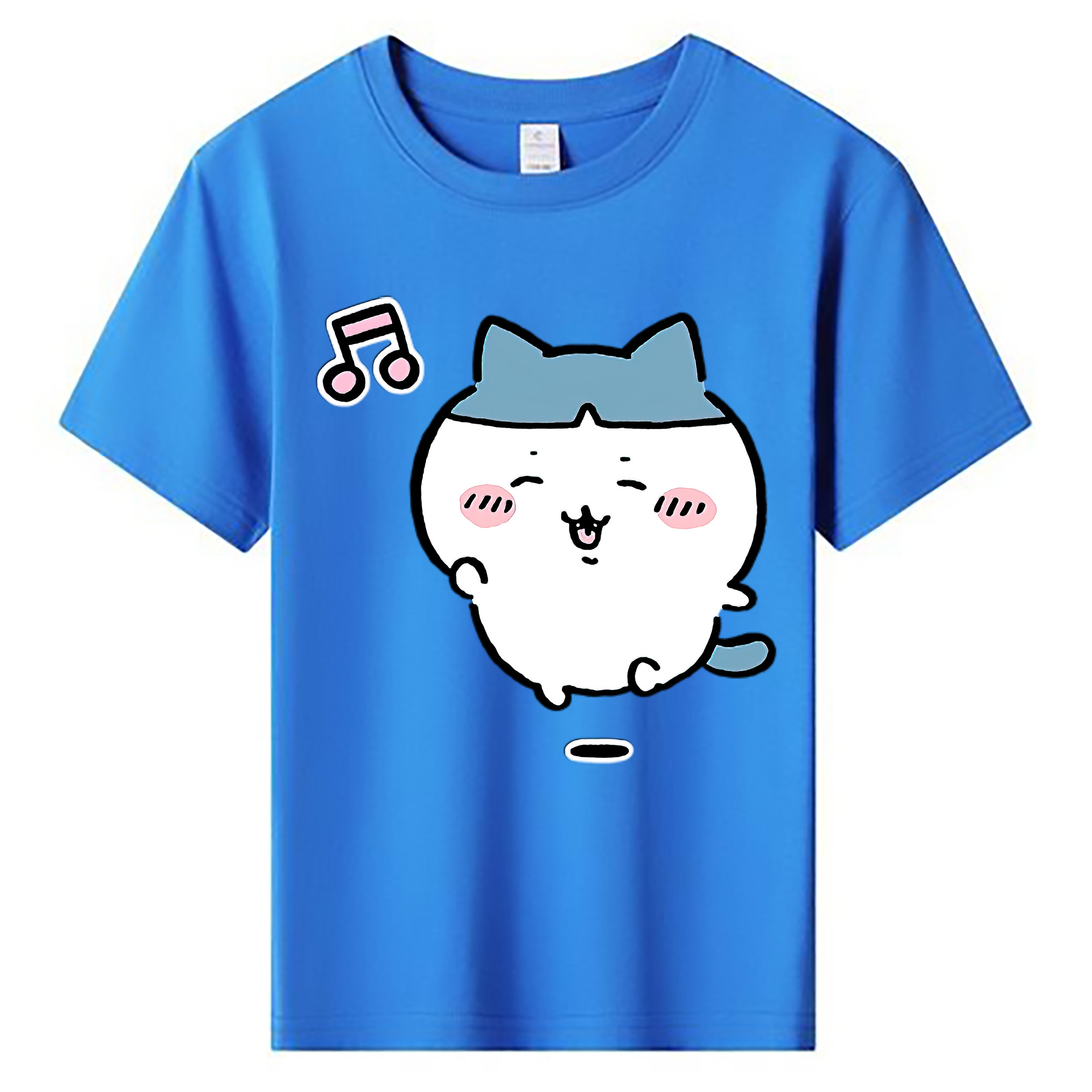 （画像用） ちいかわ ハチワレ Chii-kawa hachiware 綿100％キッズTシャツ（フロントプリント）